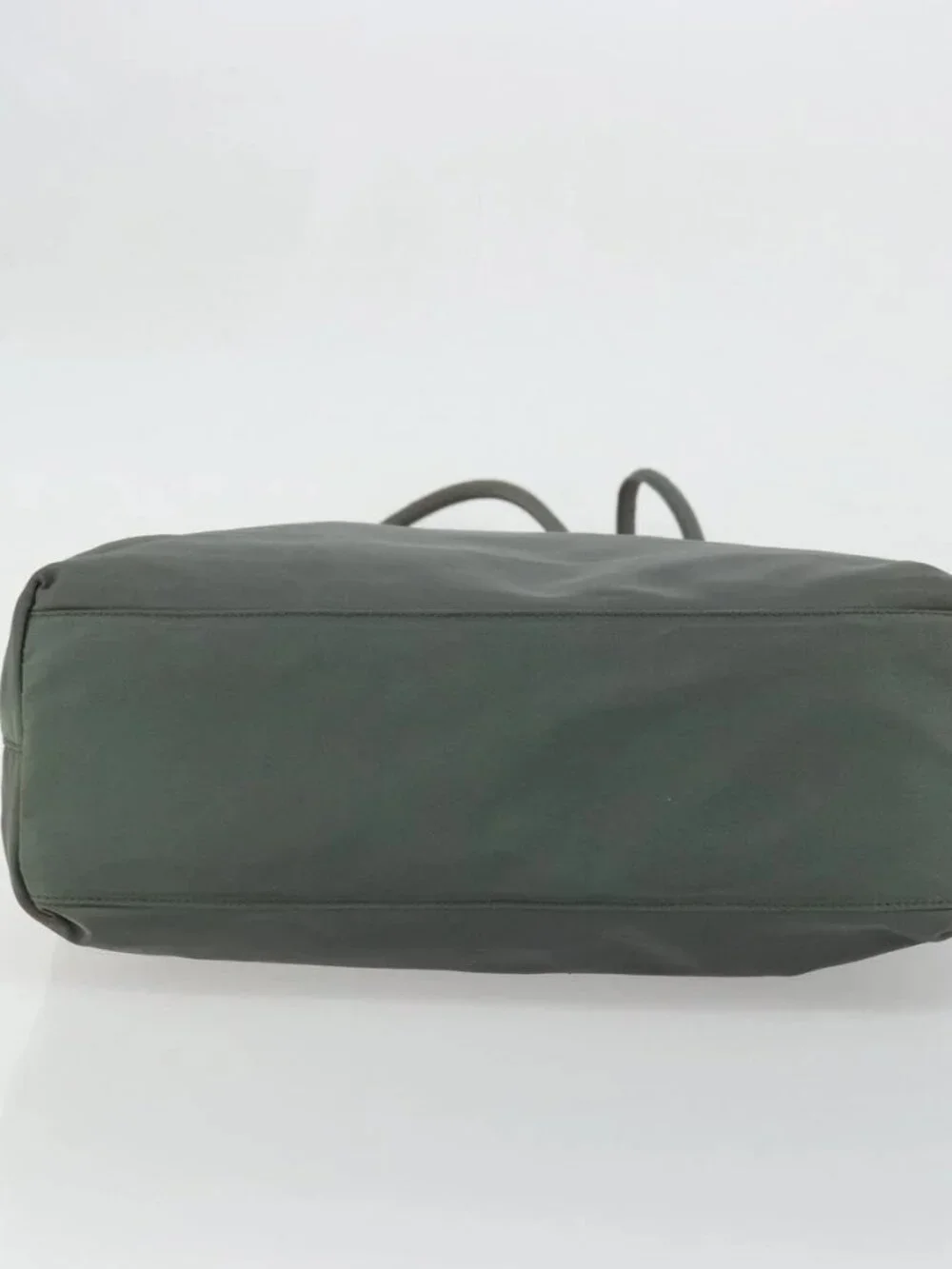 PRADA Tote Bag Nylon Green Silver Auth 175705